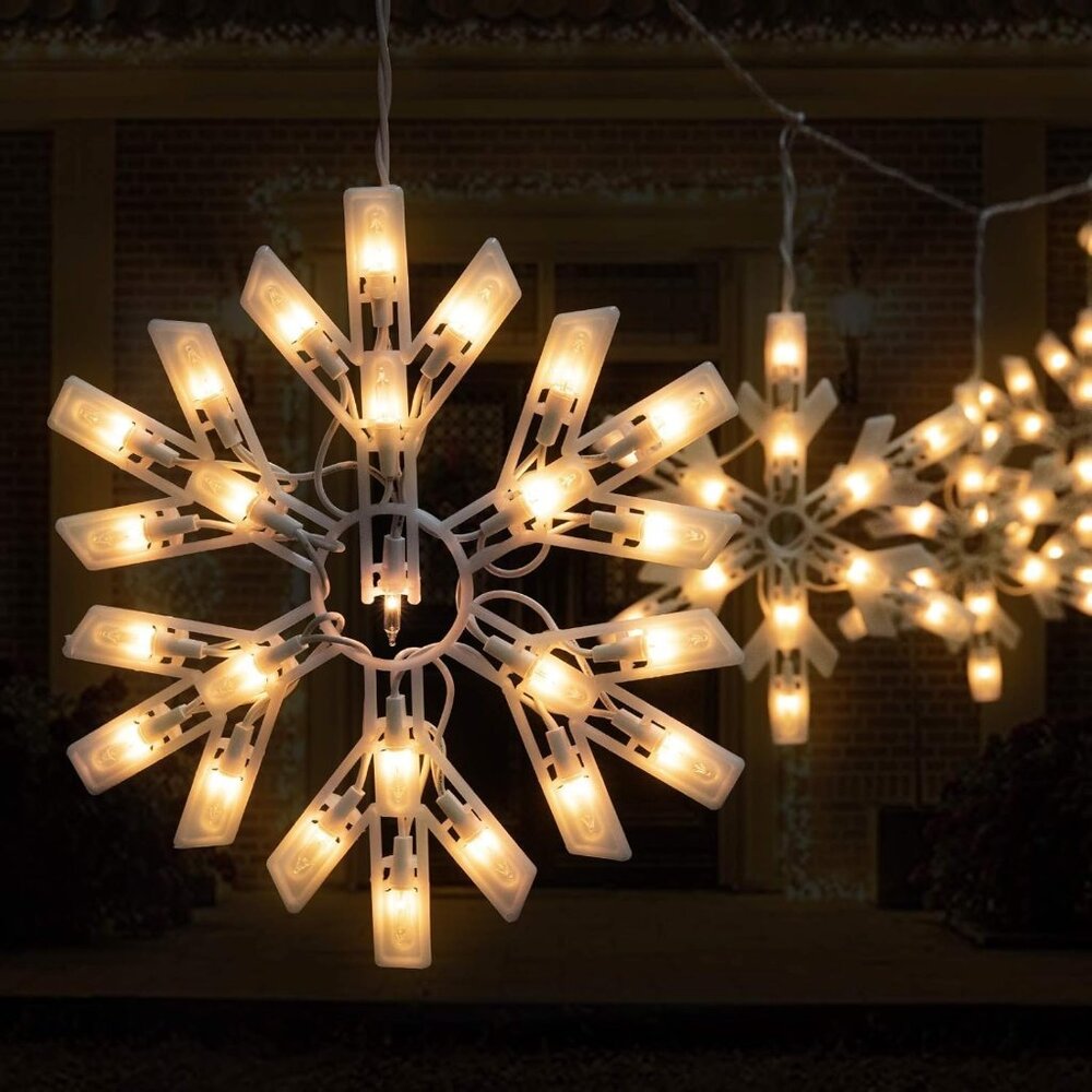 Luminous 13ft Snowflake String Lights With Dynami… - image 8
